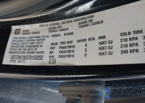 2007 Hummer H3 из США, поврежденный, VIN 5GTDN13E578153252